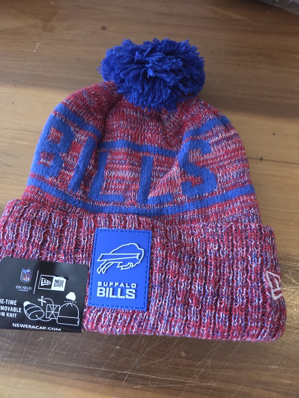 Buffalo Bills Kids Pom Beanie - Red & Blue